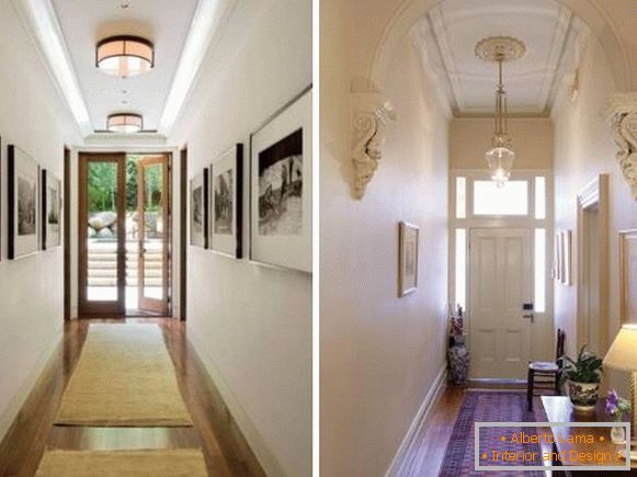 Majhen ozek hodnik - oblikovanje in fotografija v zasebnih hišah