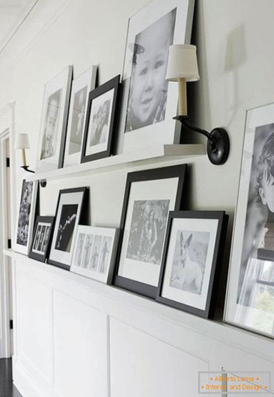 Črno-bele fotografije v oblikovanju koridorja