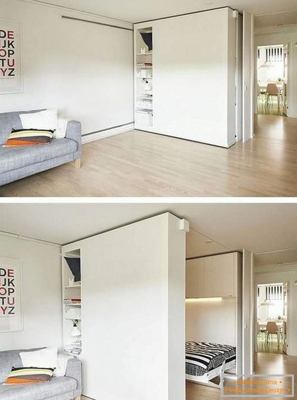 urediti pohištvo v enosobnem apartmaju 40 m2, fotografija 11