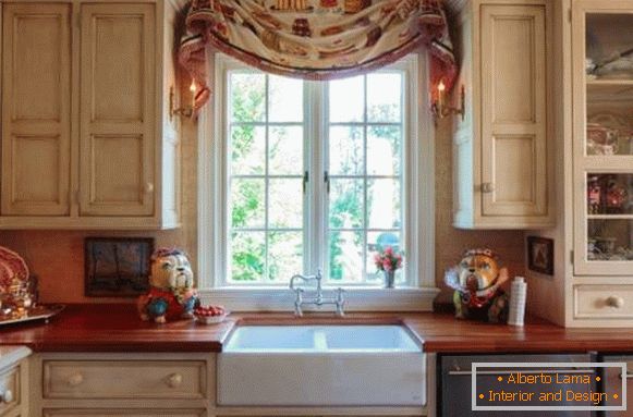 Kuhinjski dekor z lastnimi rokami - zavese za fotografije ideje