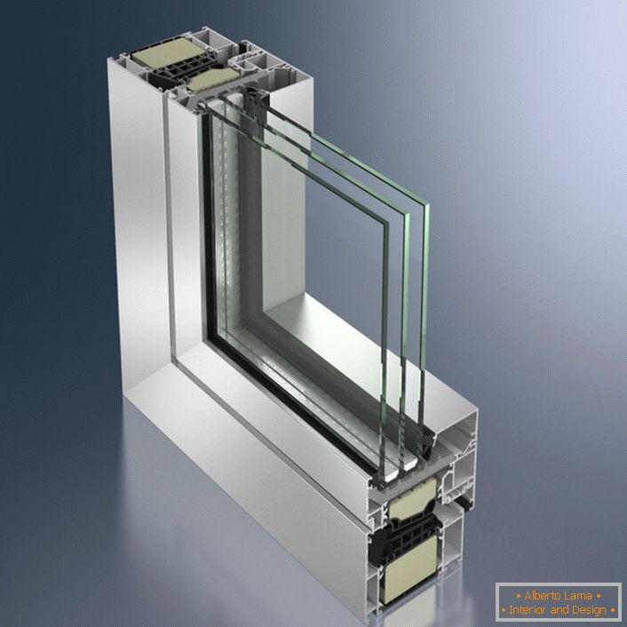 Profil okna iz aluminijaс термоизоляцией