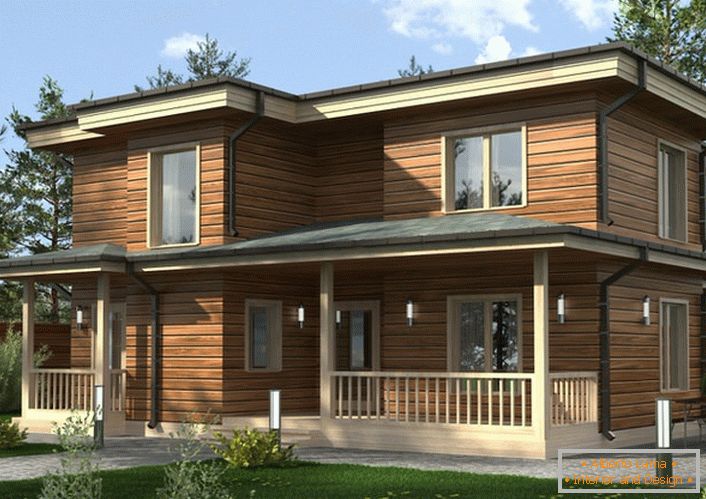 Lakonična zasnova modularnega doma je ne samo atraktivna, ampak tudi funkcionalna.