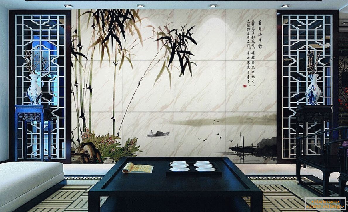 Eleganten stenski dekor s sliko bambusa