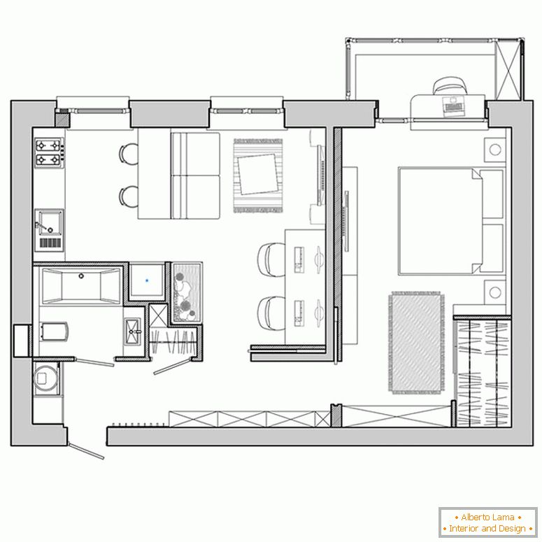 Načrtировка маленькой квартиры