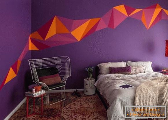 Ideje za barvanje sten v stanovanju v vijolično