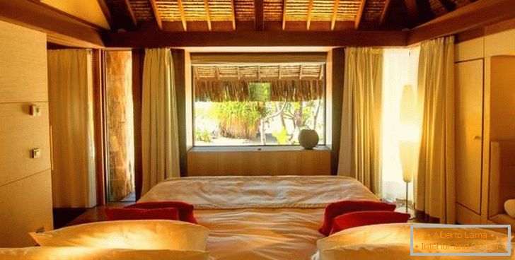 Dizajn spalnice v hotelu The Brando