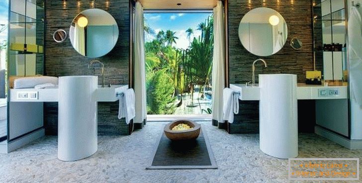 Dizajn kopalnice v hotelu The Brando