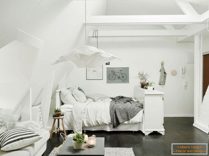 Notranjost spalnice na Švedskem