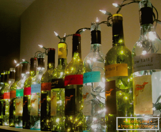 Novoletni dekor steklenic in venci