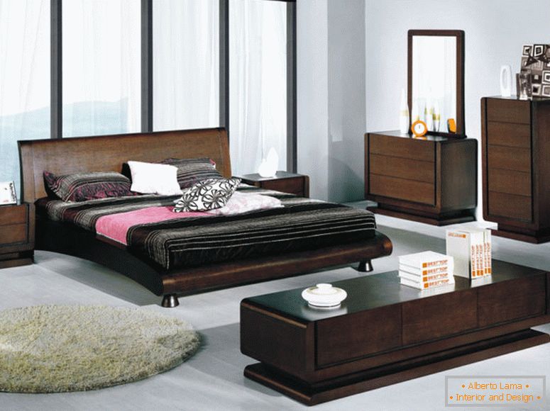 preprosta in prostorna soba-dekoracija-z rjavim lesenim pohištvom podobnim suhim in predalom-sodobne barve v preprosti barvi