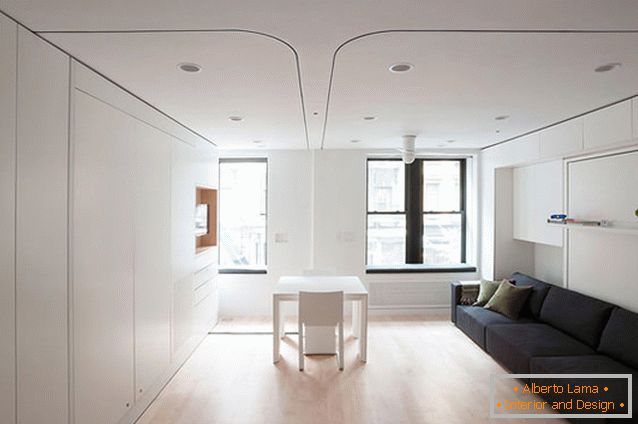 Notranji multifunkcionalni transformator stanovanja v New Yorku
