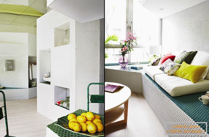 Mozaik design majhnega stanovanja - фото 3