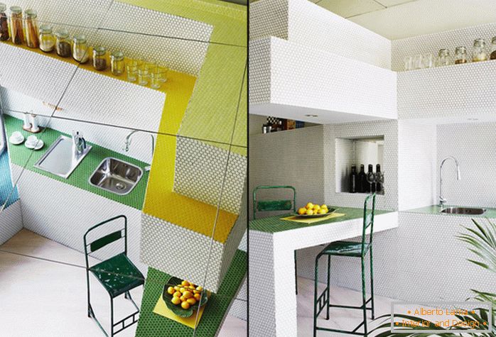 Mozaik design majhnega stanovanja - фото 4