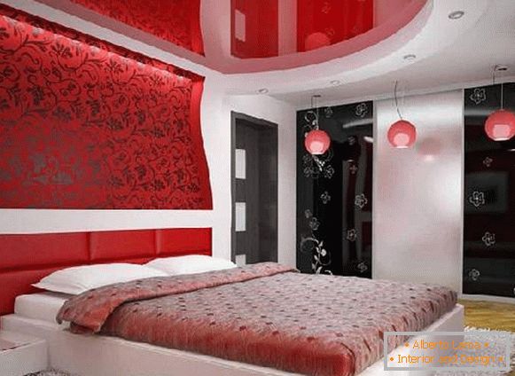 barvni strop v spalnici, fotografija 18