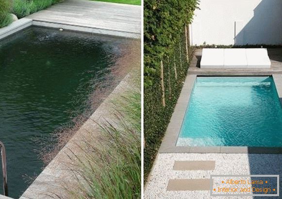 Betonski bazeni in urejanje krajine na fotografiji