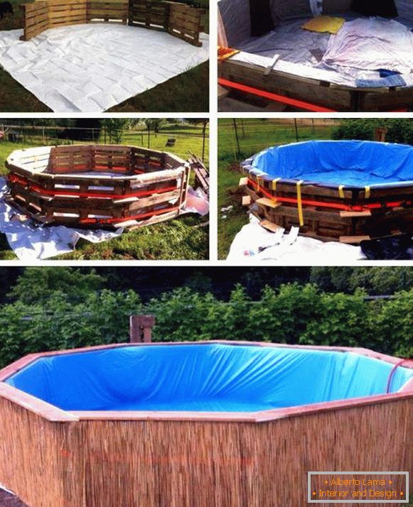 Oblikovanje bazena za poletno rezidenco ali dvorišče z lastnimi rokami