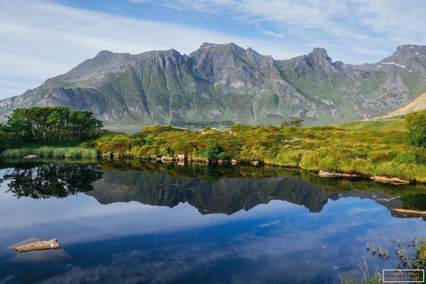 Barvita pokrajina narave na Norveškem