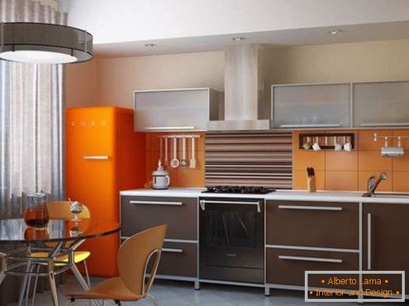Moderna notranjost jedilnice kuhinja v zasebni hiši