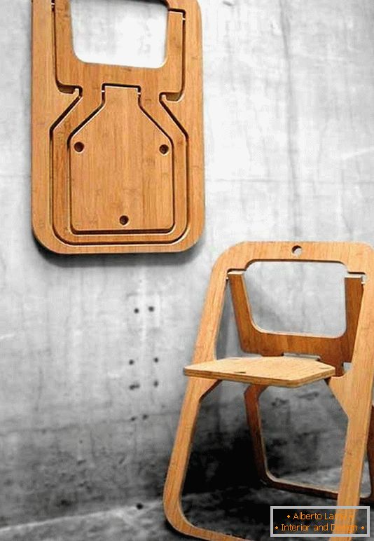 Zložljivi stol oblikovalec Christian Desile, Francija