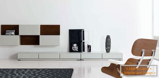 Notranjost dnevne sobe v minimalističnem slogu