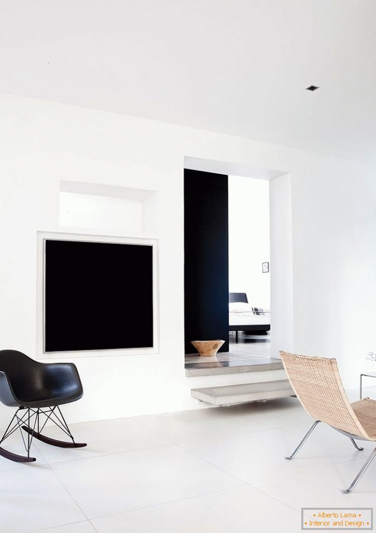 Zasnova majhnega apartmaja v črno-beli barvi - фото 6