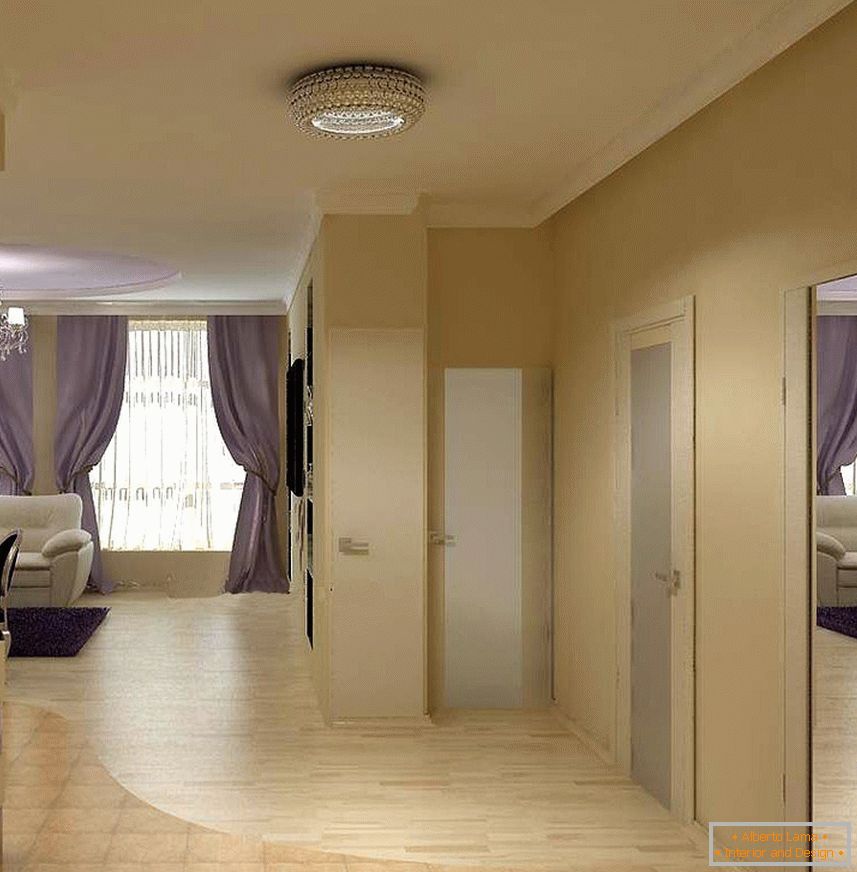 Svetel strop v dnevni sobi-hodnik