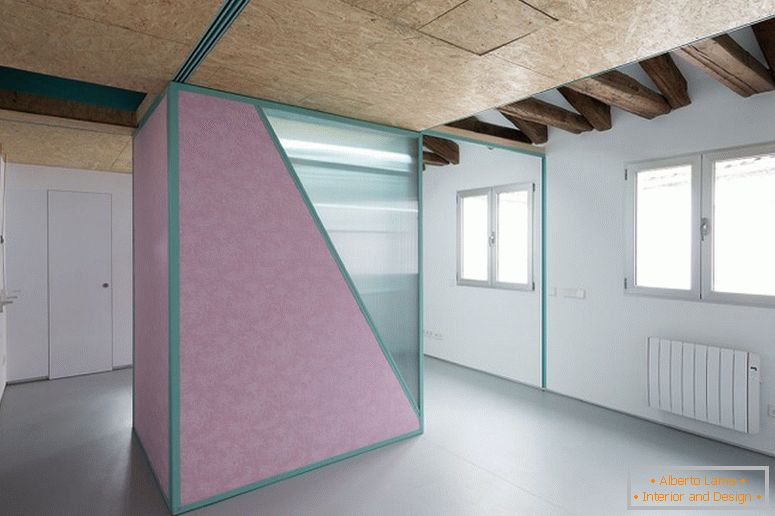 Neverjeten apartmajski projekt: zamenljiva soba v zloženi obliki