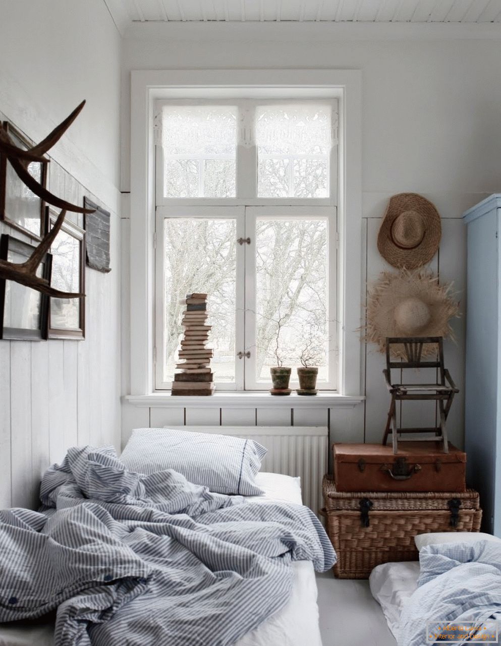 Skandinavski slog v notranjosti spalnice, njegove značilnosti in značilnosti