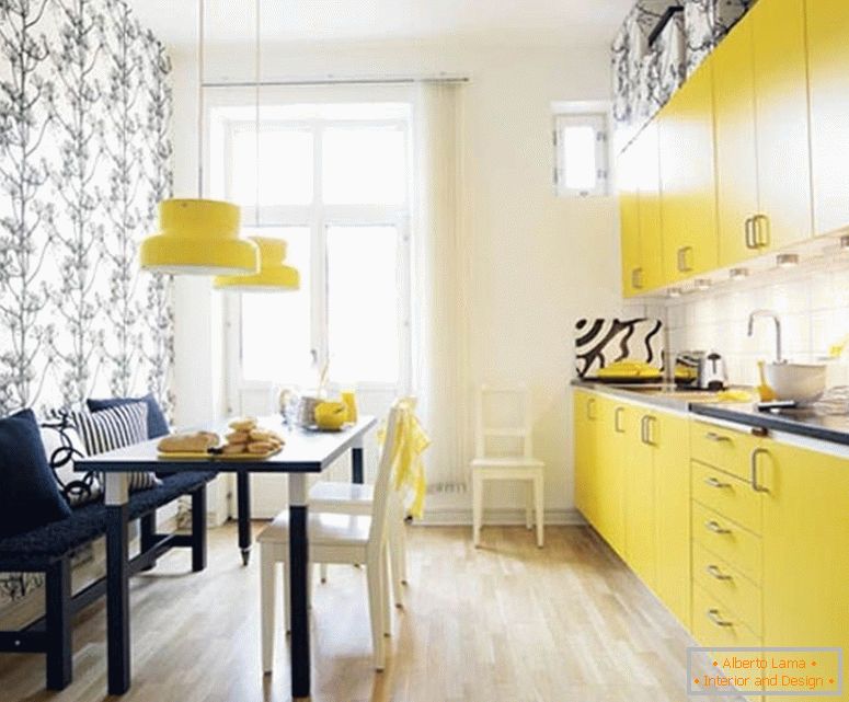 Kuhinja v rumeni barvi