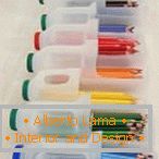 Škatle za shranjevanje svinčnikov iz plastičnih steklenic
