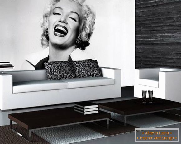 Črno-bela ozadja Marilyn Monroe
