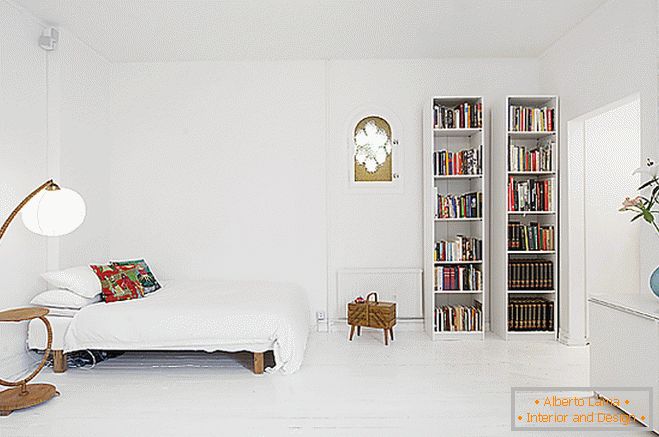 Studio apartma v beli barvi