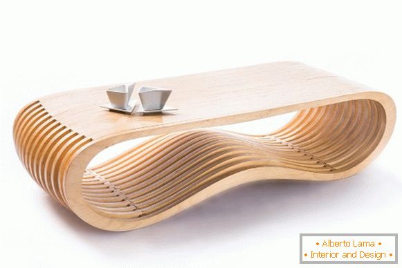 Kava miza iz vezanega lesa, foto 38