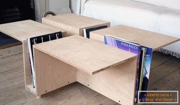 Kreativna miza iz vezanega lesa, fotografija