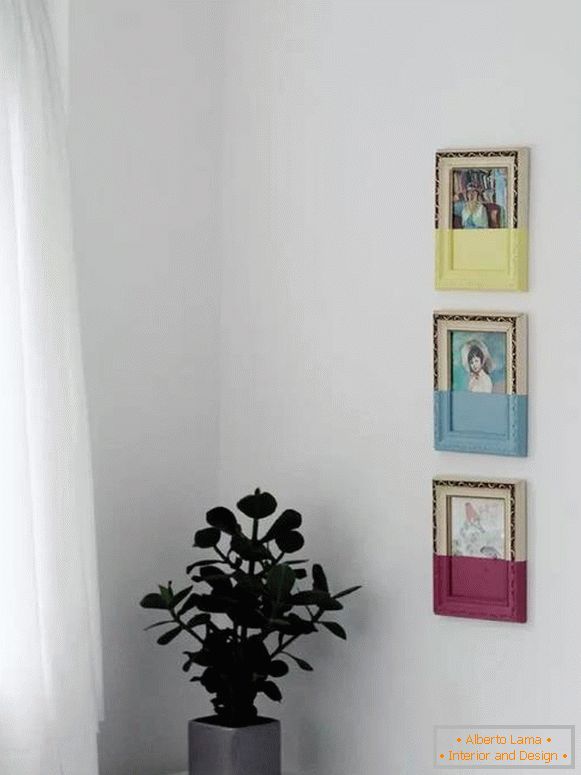 Slike v okvirih - dekor na steni z lastnimi rokami