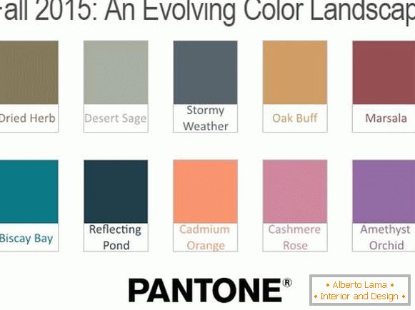 Modne barve - trendi jeseni 2015 iz Pantona