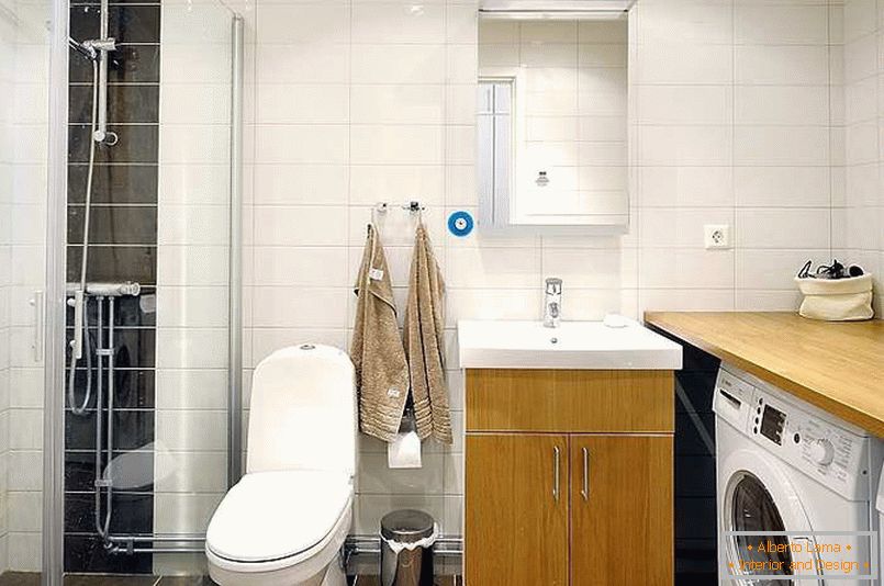 Notranjost kopalnice v stanovanju v Stockholmu