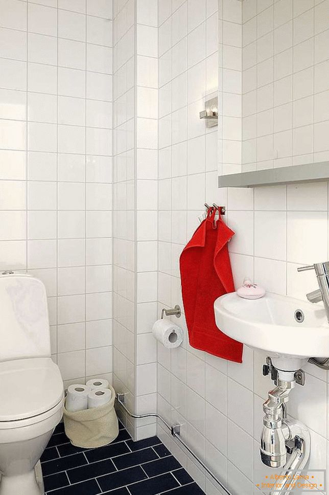 Notranjost kopalnice v stanovanju v Stockholmu