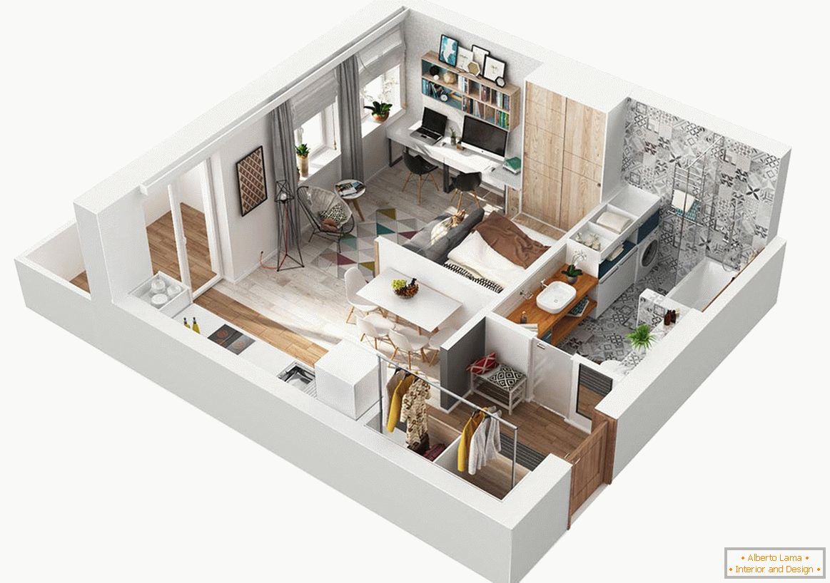 Model majhnega sodobnega stanovanja