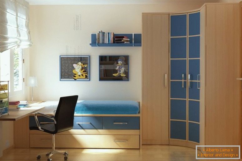 lepo-naglašene-moderne-majhne-spalnice-zidne barve-featuring-eno-posteljo-ki-ima-skladiščenje-predali-povezane-z-kota-ukrivljen-lesena-garderobo