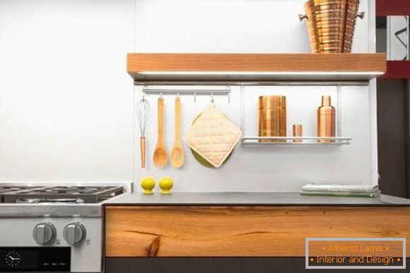 Стinльные современные аксессуары для рейлinнгов на кухню - фото
