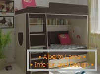 Možnosti oblikovanja детской комнаты с двухъярусной кроватью