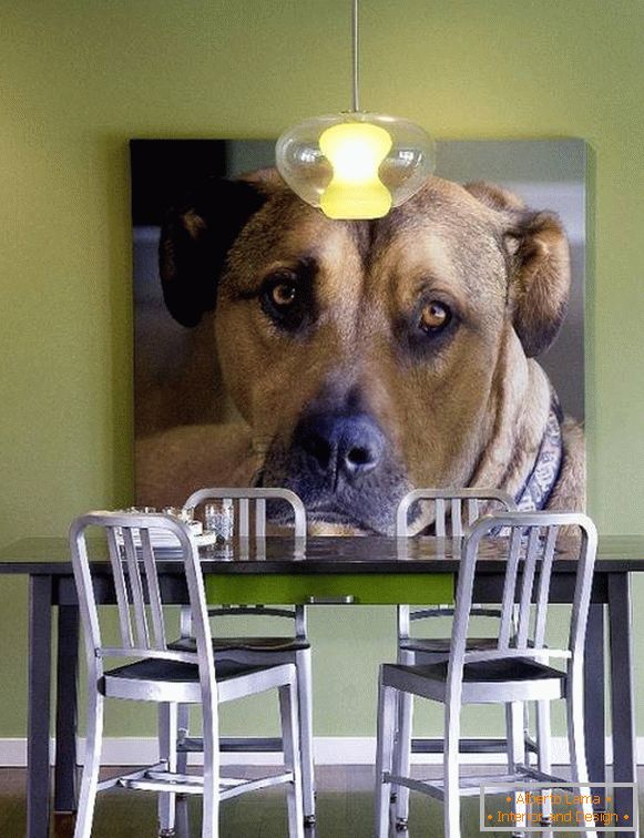 Fotografija psa kot dekoracija stene