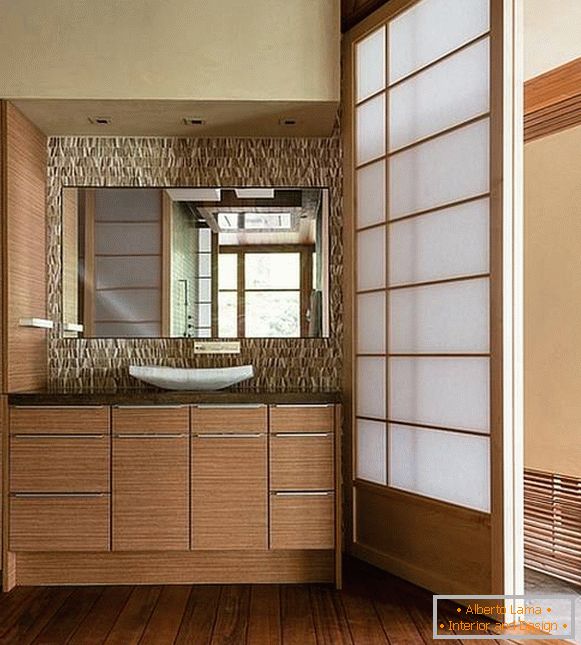 Zasnova kopalnice v japonskem slogu