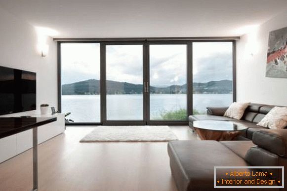 Zasnova dnevne sobe v minimalističnem slogu