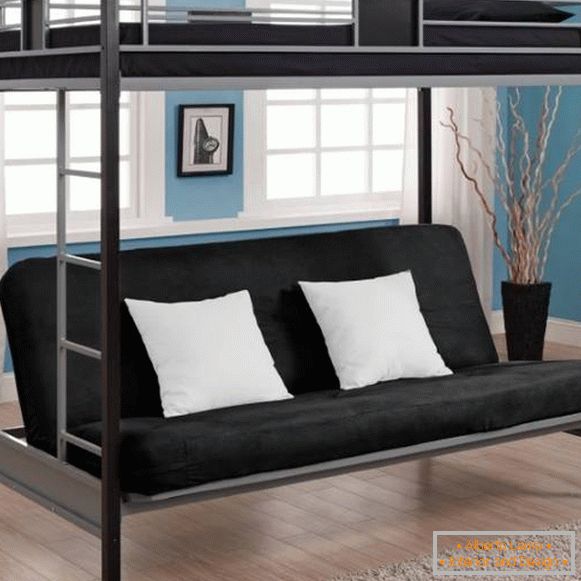 Foto pohištvo - lepa loft postelja z raztegljivim kavčem