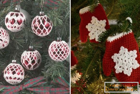 Pleteni dekor za božično drevo