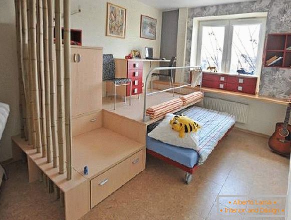 Notranjost enosobnega apartmaja z otroško cono fotografijo, fotografija 44