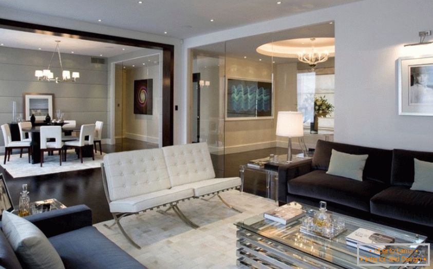 Moderna zasnova luksuzne dnevne sobe