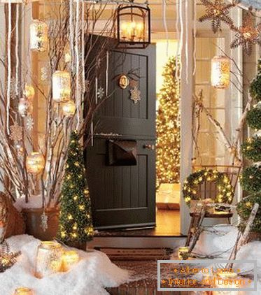 10 idej za okrasitev verande za božič